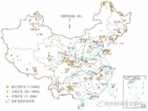 中國(guó)金礦分布圖
